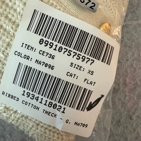 J. Crew Cream Knit Turtleneck Pullover with Gold Buttons - Picture 9 of 11